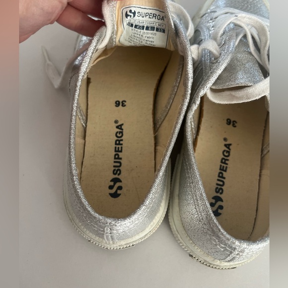Superga Silver running shoes; Lightly worn - Picture 2 of 4